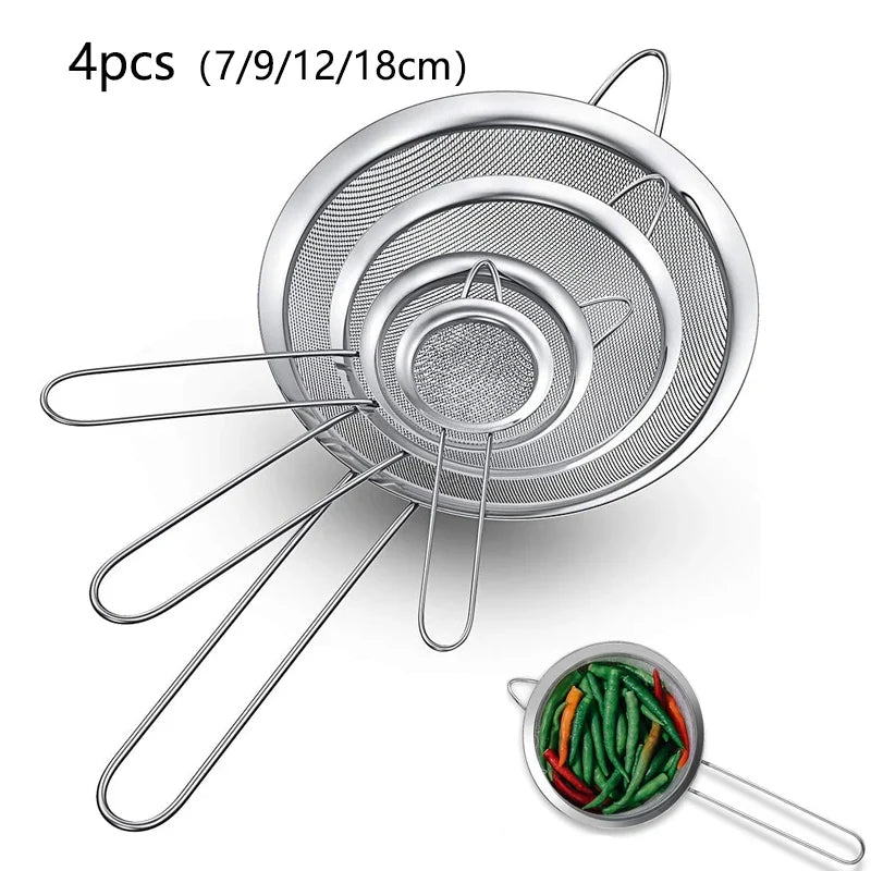 Stainless Steel Fine Mesh Strainer Sieve – Multiple Sizes