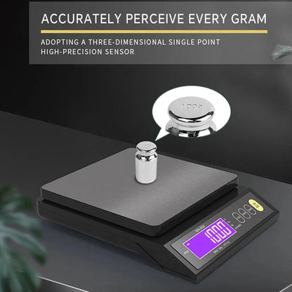 Digital Kitchen Scale – Waterproof Stainless Steel, LCD Display