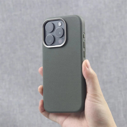MagSafe Leather iPhone Case with Metal Alloy Lens Frame – iPhone 13–17