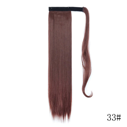 Wrap Around Ponytail Extension – Long Straight Synthetic Clip-In