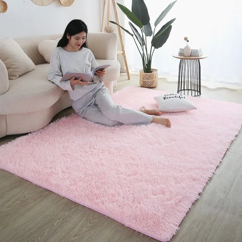 Soft Fluffy Area Rug – Plush Shag Carpet for Bedroom & Living Room