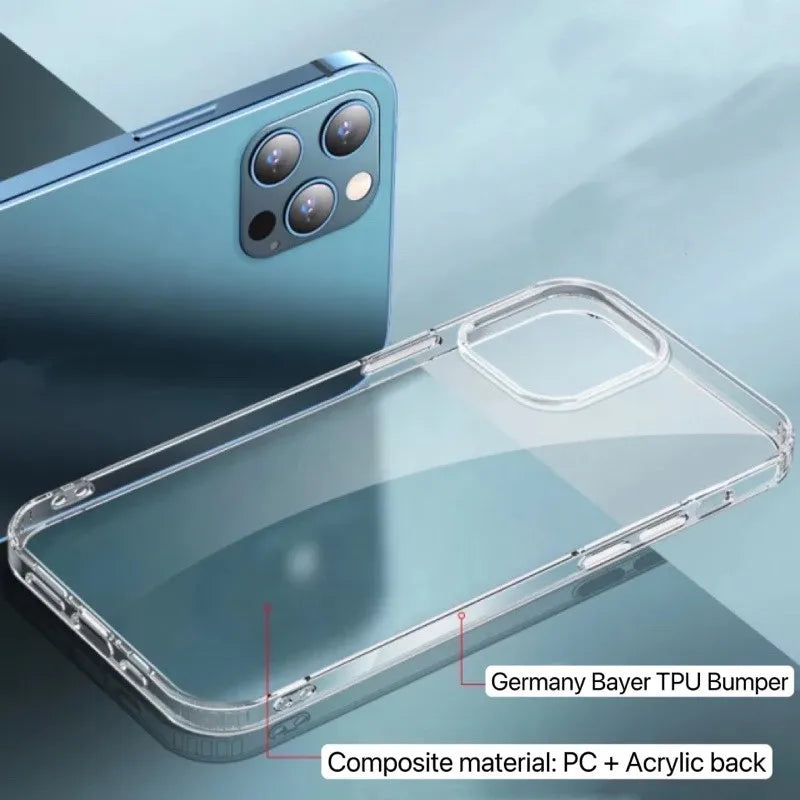 Clear Silicone iPhone Case – Transparent Shockproof Cover