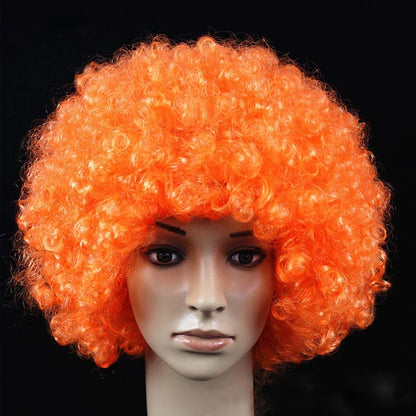Colorful Afro Curly Cosplay Wig – Short Synthetic Party Wig
