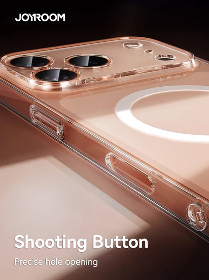 Joyroom Magnetic Crystal Case for iPhone 17 Series – Clear MagSafe Cover
