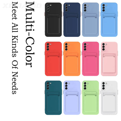 Silicone Wallet iPhone Case with Card Holder Slot