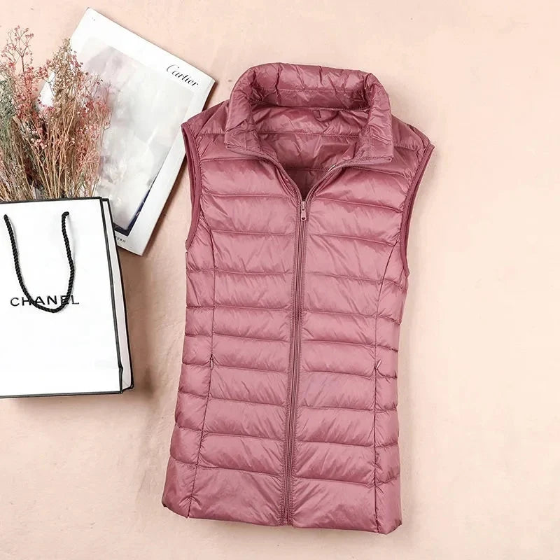 Women's Lightweight Puffer Vest – Sleeveless Down Waistcoat
