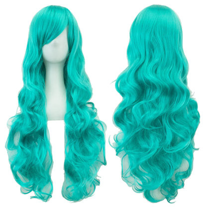 Long Curly Cosplay Wig – Synthetic Party Wig for Women
