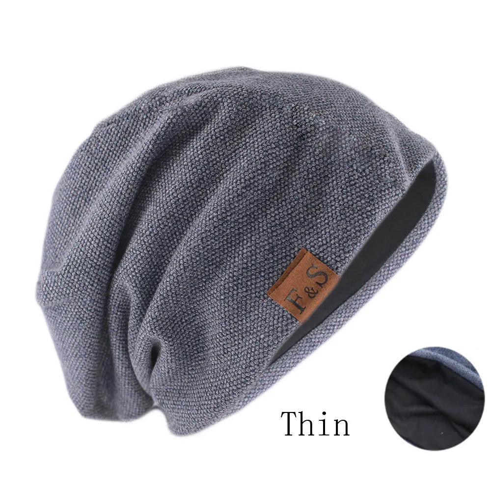 Knit Beanie Hat – Unisex Slouchy Skullcap for Men & Women