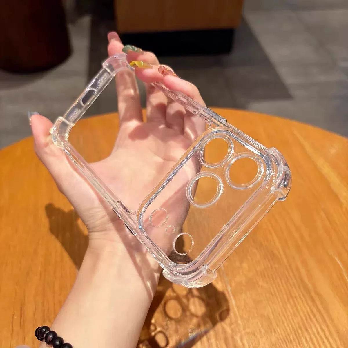 Clear Shockproof iPhone Case with Airbag Corner Protection