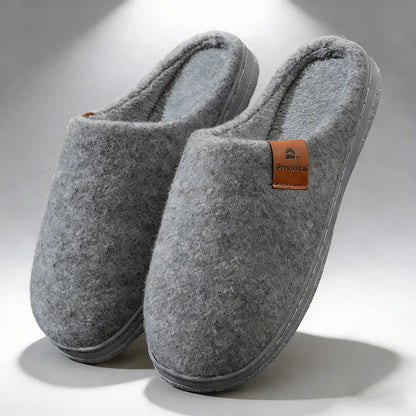 Winter Platform House Slippers – Warm Felt Non-Slip Indoor Shoes
