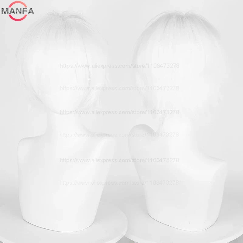 Short Straight Anime Cosplay Wig – 30cm, Multiple Colors for Men & Women