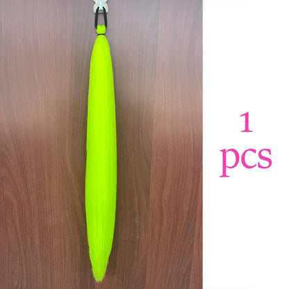 Long Straight Ponytail Extension 2pcs – Synthetic Hair with Rubber Band