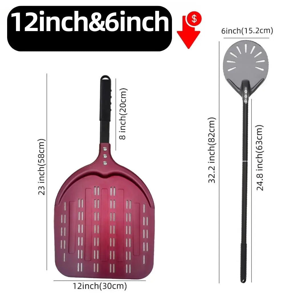 Aluminum Pizza Peel – Hard Anodized Bread Paddle for Oven Baking