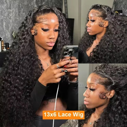 13x6 HD Lace Front Wig Deep Wave Extra Long Human Hair