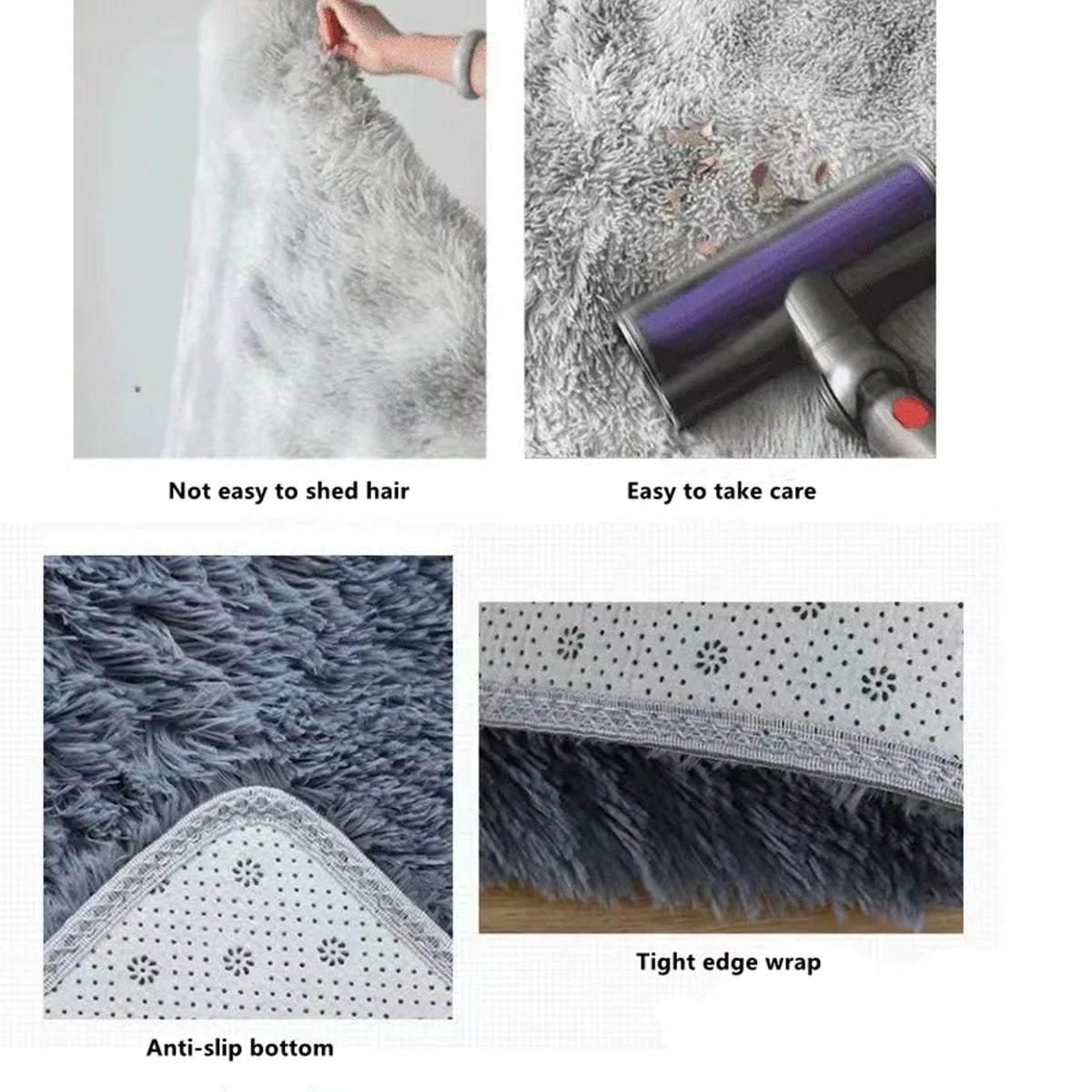 Fluffy Shag Rug – Ultra-Soft Non-Slip Plush Carpet for Bedroom & Living Room