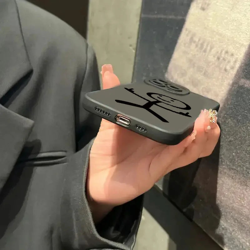 Cartoon Matchman Matte Silicone iPhone Case – iPhone 11 to 17 Series