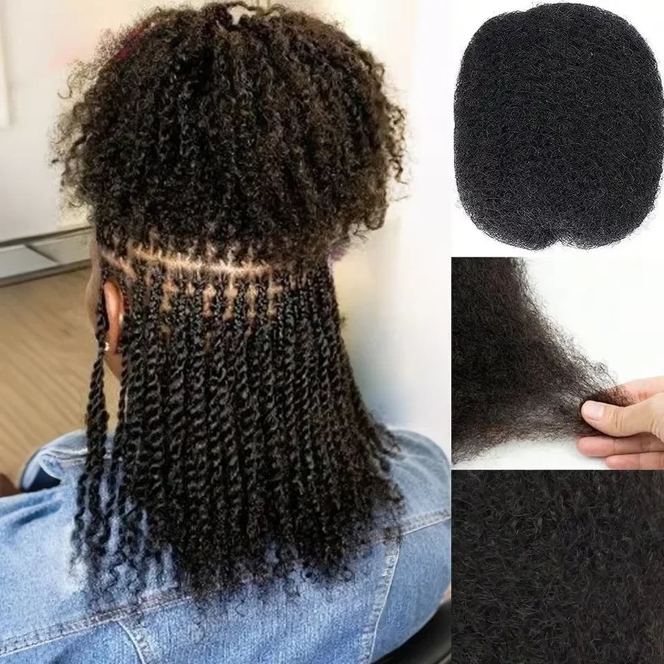 Afro Kinky Curly Bulk Human Hair for Braiding No Weft Remy
