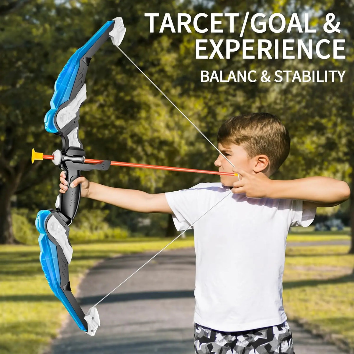 Kids LED Light-Up Bow and Arrow Archery Toy Set