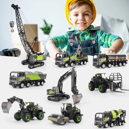 1:50 Scale Die-Cast Construction Vehicle Toy – Truck, Excavator, Crane & More