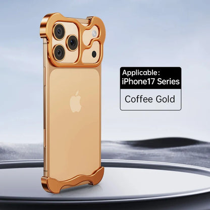 Metal Bumper iPhone Case with Lens Protector – Irregular Frame Design