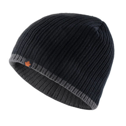 Double Layer Knit Beanie Hat – Thick Winter Skull Cap for Men