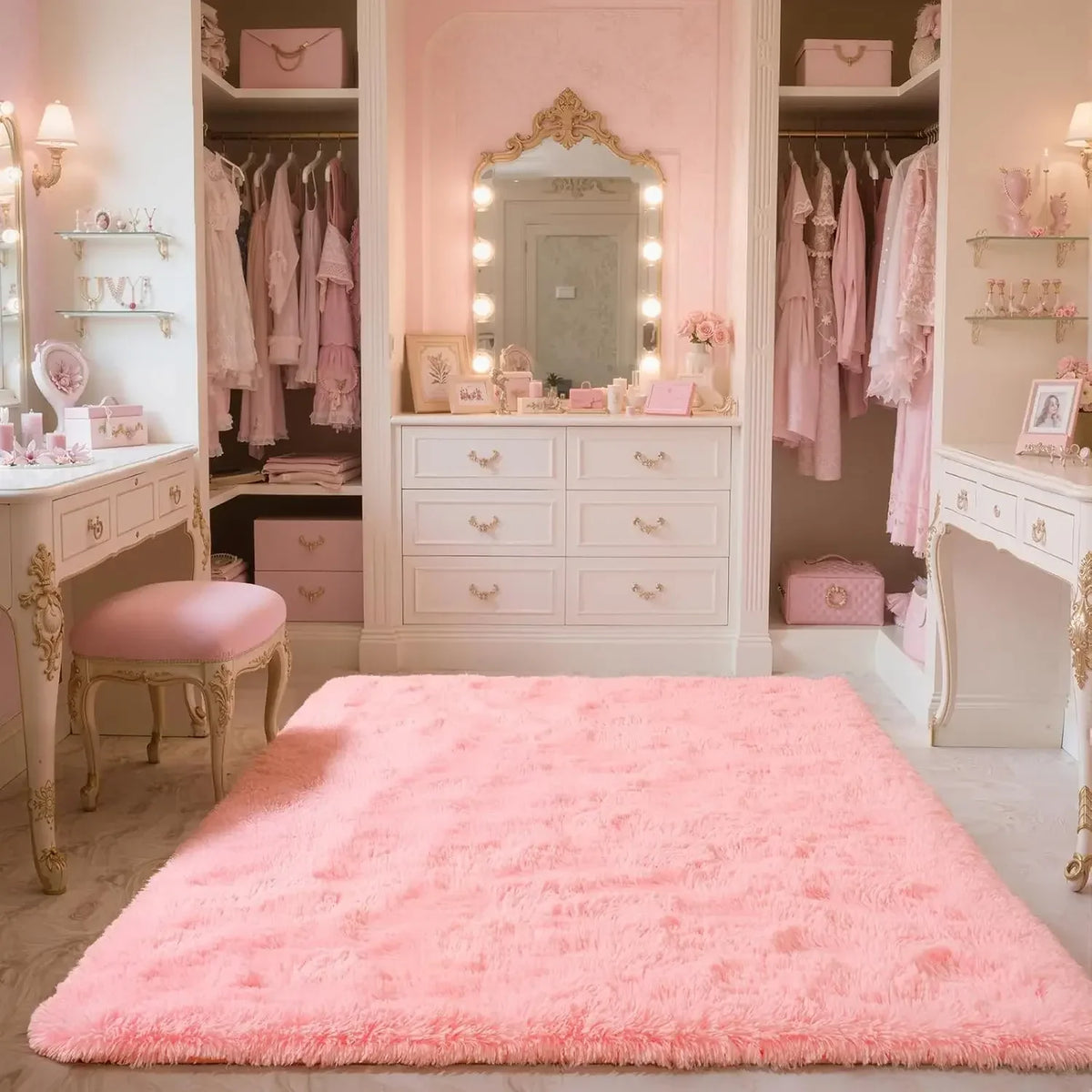 Soft Plush Area Rug for Bedroom & Living Room – Fluffy Floor Carpet