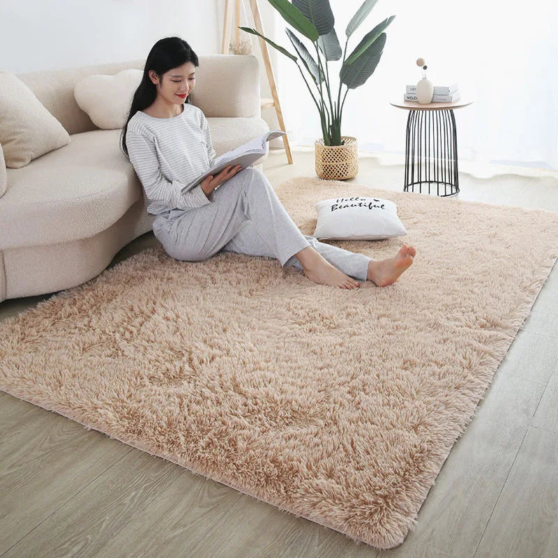 Soft Fluffy Area Rug – Plush Shag Carpet for Bedroom & Living Room