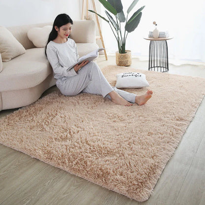 Soft Fluffy Area Rug – Plush Shag Carpet for Bedroom & Living Room