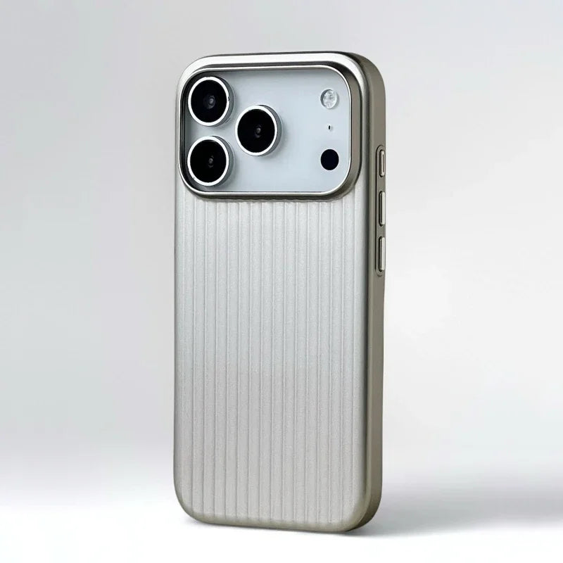 MagSafe iPhone Case – Plating Stripe Shockproof Cover for iPhone 14–18