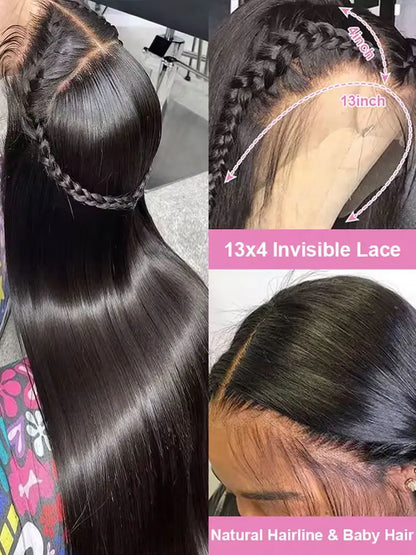 Bone Straight Lace Front Wig – Brazilian Human Hair 13x4 13x6 5x5 6x5 HD Lace