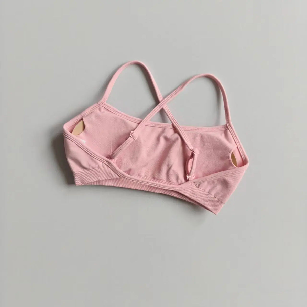 Seamless Cross-Back Sports Bra Women Shockproof Gathering Yoga Crop Top