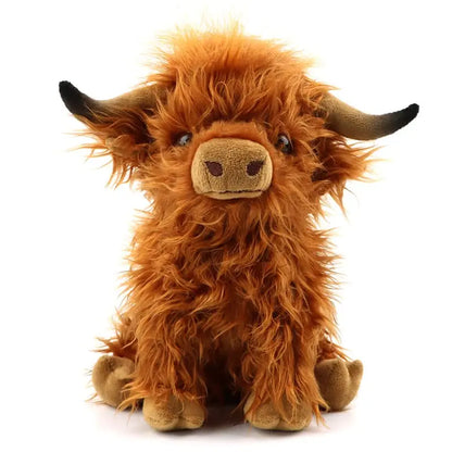 Highland Cow Stuffed Animal Plush Toy – Soft Kawaii Gift