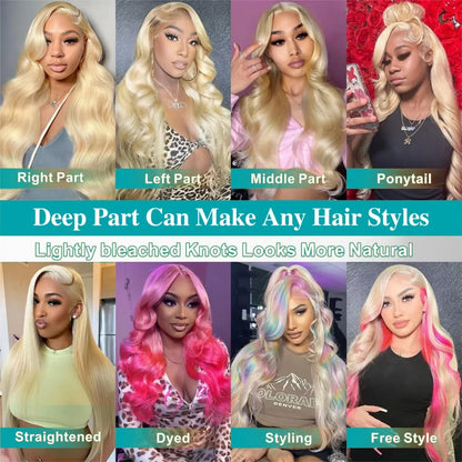 613 Blonde Body Wave 13x6 HD Lace Front Human Hair Wig – 180%, 200% & 250% Density