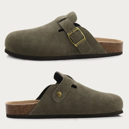 Suede Cork Clogs – Arch Support Mules for Men & Women