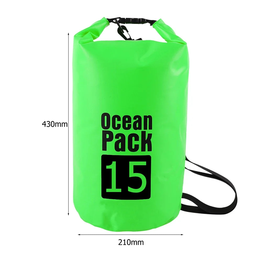 Waterproof Dry Bag – Foldable Roll-Top Pack 2L 3L 5L 10L 15L