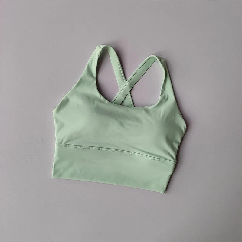 High-Impact Sports Bra with Fixed Removable Pads
