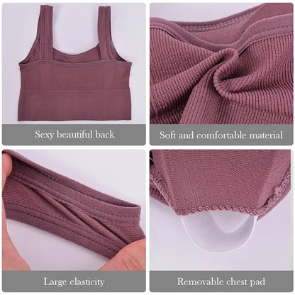 Seamless Sports Bra for Women – Breathable Crop Top for Yoga & Gym