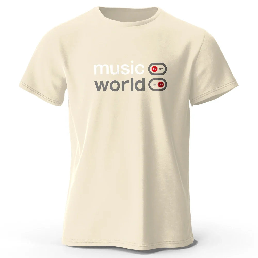 Music World Graphic T Shirt Oversized Cotton Unisex Tee