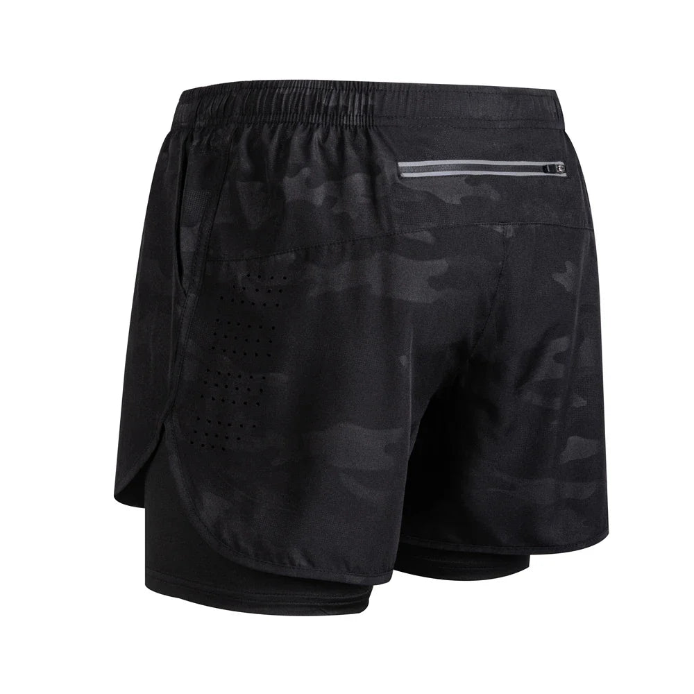 Men's Reflective Running Shorts – 2-in-1 Quick Dry Training Shorts