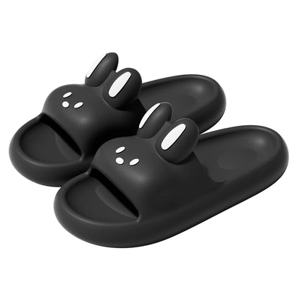 Rabbit Pillow Slippers – Thick Sole Cloud Slides for Women & Men