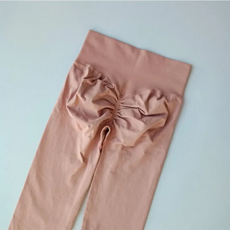 Seamless High-Waist Yoga Leggings – Scrunch Butt Lift Pants for Women