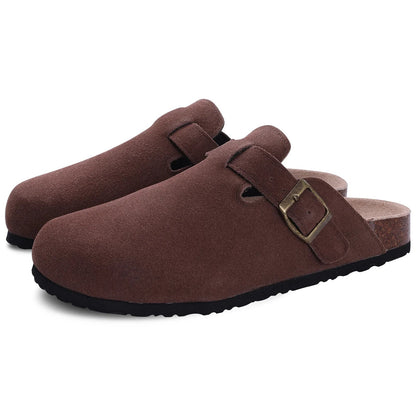Suede Cork Clogs – Arch Support Mules for Men & Women