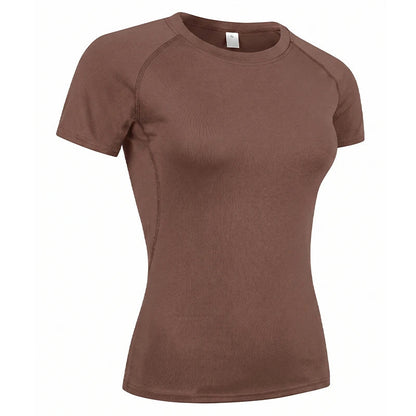 Women's Compression Athletic T-Shirt – Short Sleeve Quick Dry Workout Top