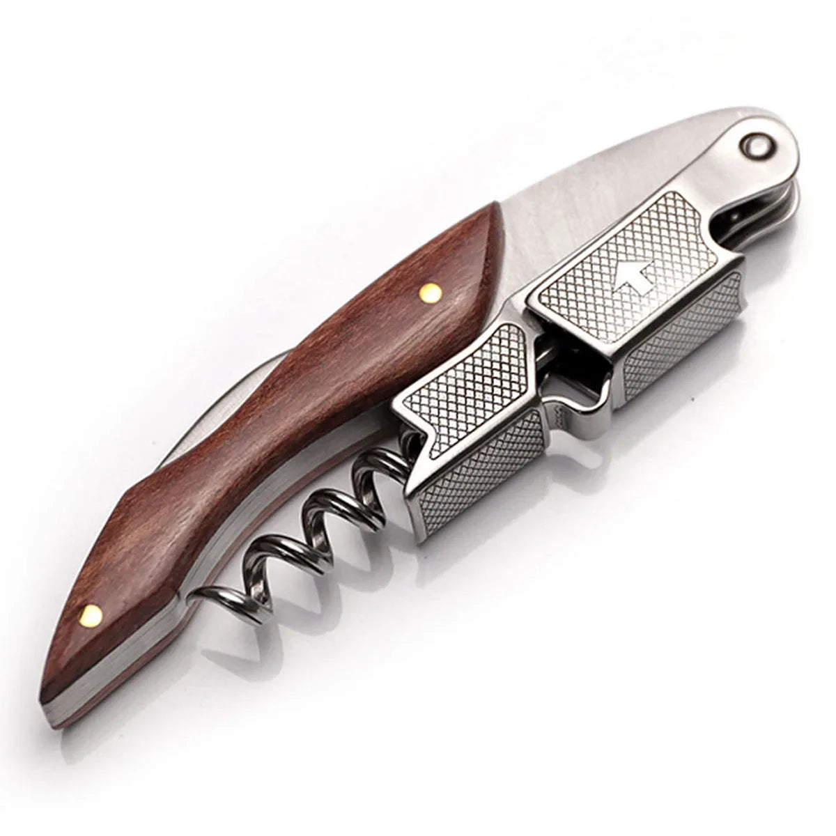 Double Hinged Wine Opener Corkscrew – Bartender Waiter Key