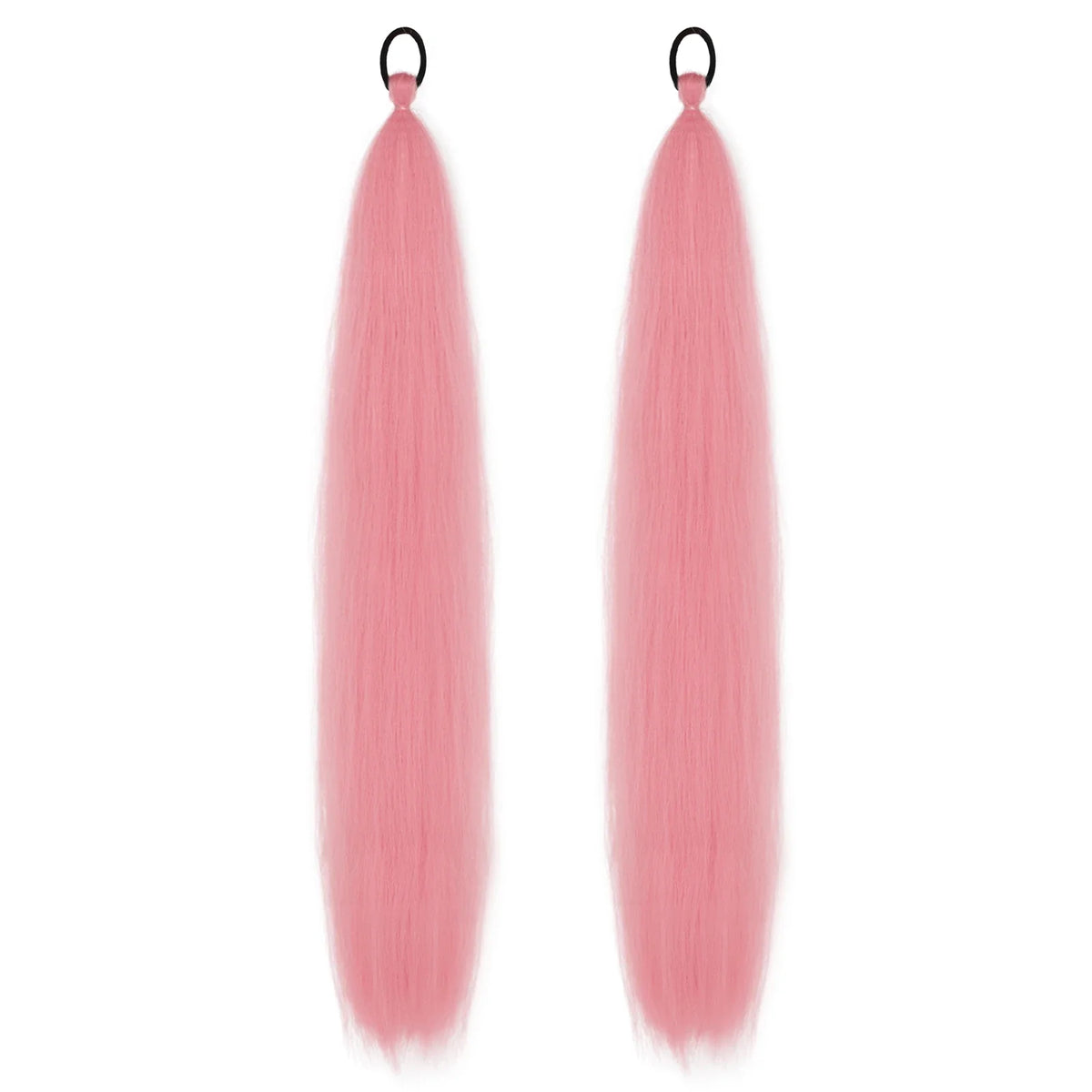 Synthetic Ponytail Extension 2-Piece Set – Long Straight with Rubber Band