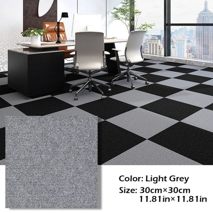 Self-Adhesive Carpet Tiles 30x30cm – Anti-Slip DIY Floor Mat for Office, Bedroom & Study