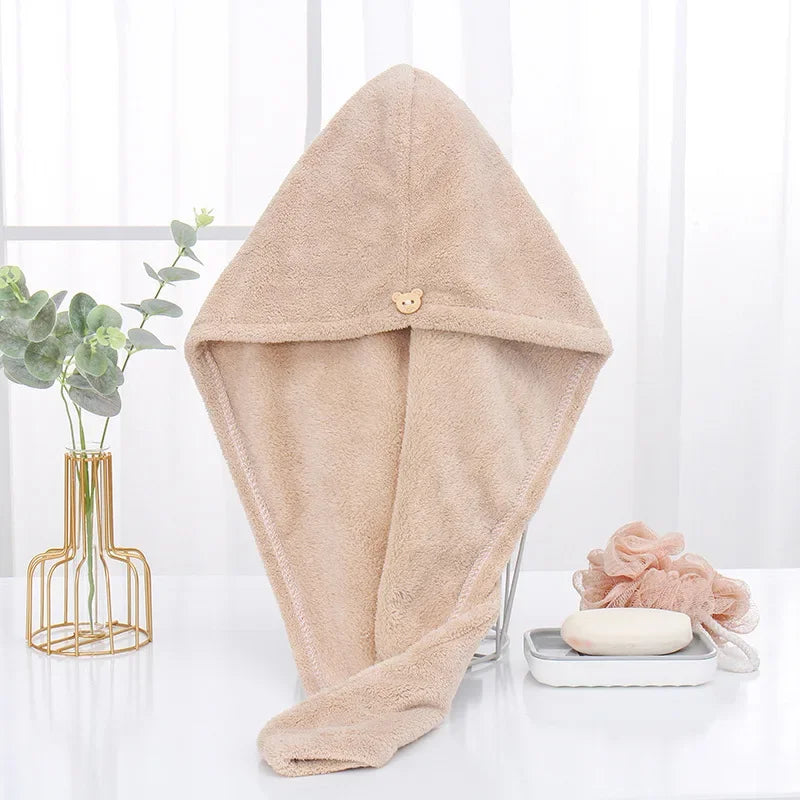 Microfiber Hair Towel Wrap – Magic Fast-Drying Bath Hat