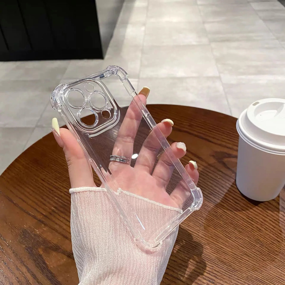 Clear Shockproof iPhone Case with Airbag Corner Protection
