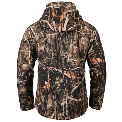 Men's Camouflage Hunting Jacket – Waterproof Fleece Tactical Soft Shell