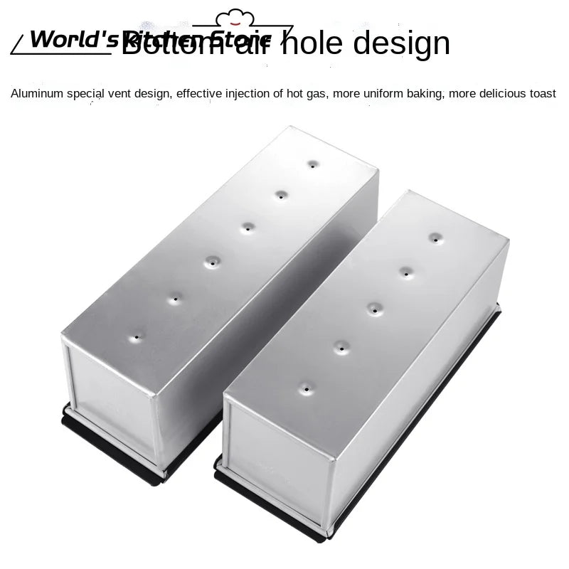 Non-Stick Bread Loaf Pan with Lid – Aluminum Alloy Toast Box